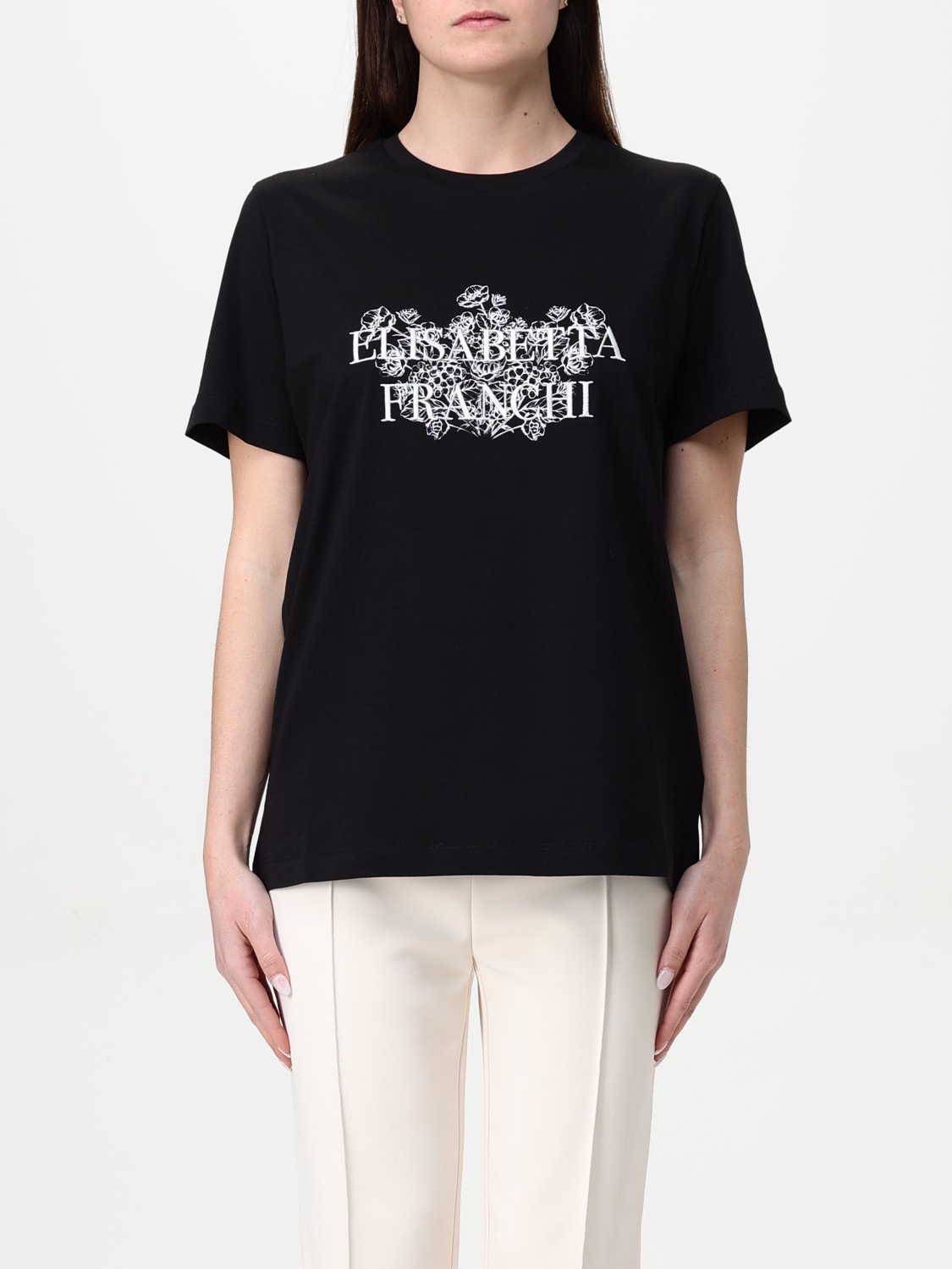 Tシャツ・カットソー ELISABETTA FRANCHI Woman T-Shirt Gold MA003 110 ELISABETTA FRANCHI: T-shirt woman - Gold | Elisabetta