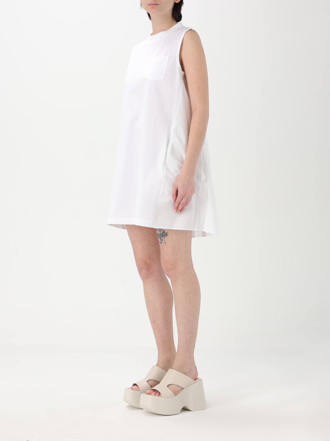 SACAI DRESS: Dress woman Sacai, White - Img 3