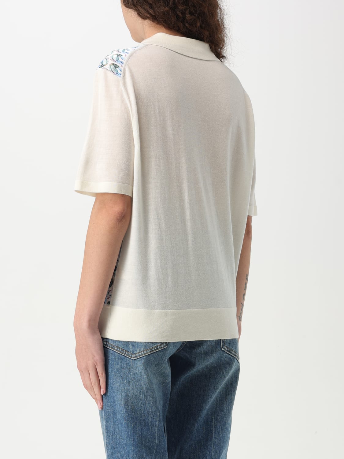 TORY BURCH: Polo shirt woman - Blue | Tory Burch polo shirt