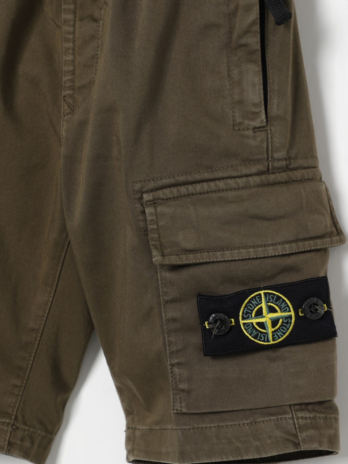STONE ISLAND JUNIOR SHORTS: Shorts kids Stone Island Junior, Green - Img 3
