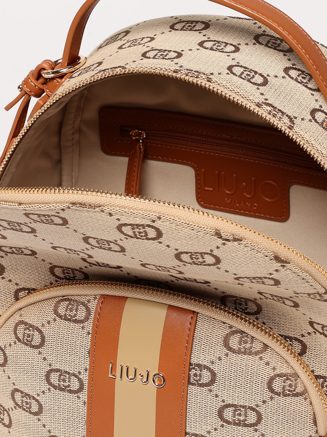 LIU JO BACKPACK: Backpack woman Liu Jo, Beige - Img 4