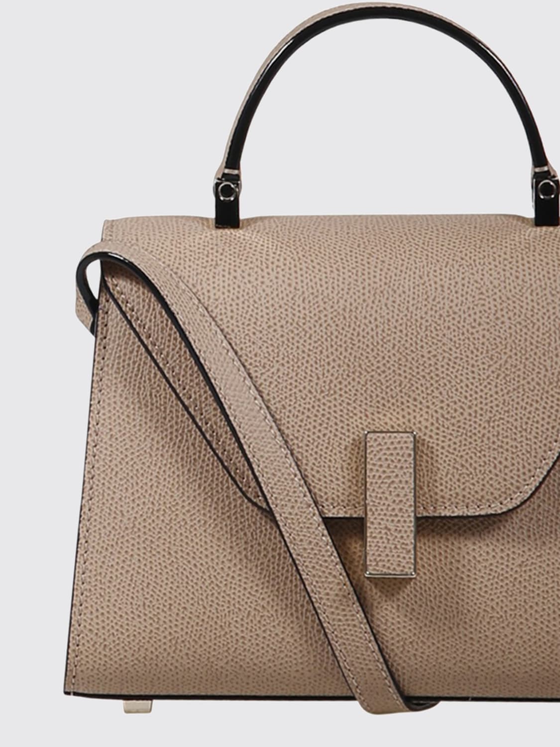 VALEXTRA BORSA MINI: Borsa Iside Valextra in pelle a grana , Cammello - Img 3