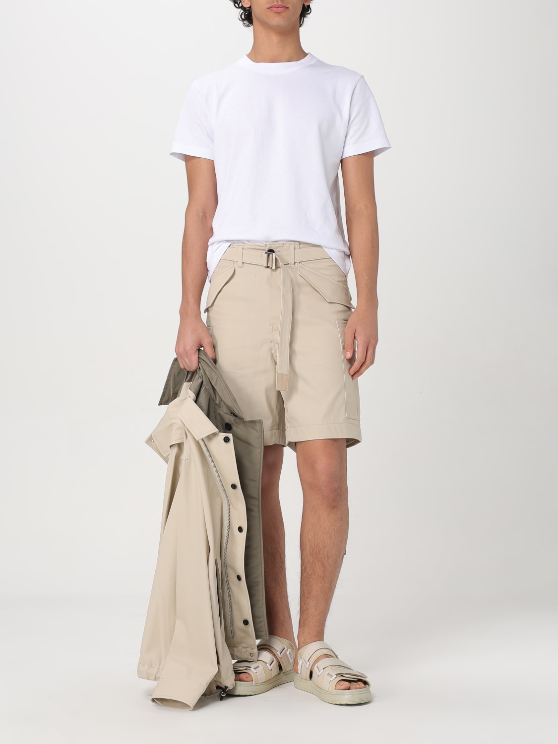 SACAI SHORTS: Pants men Sacai, Beige - Img 2