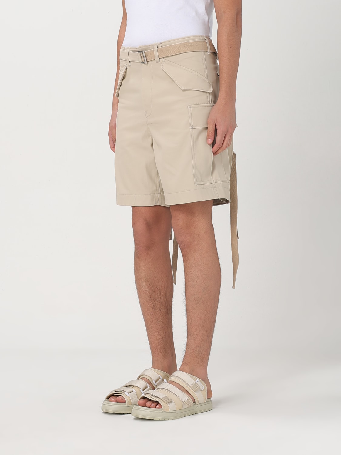 SACAI SHORTS: Pants men Sacai, Beige - Img 4