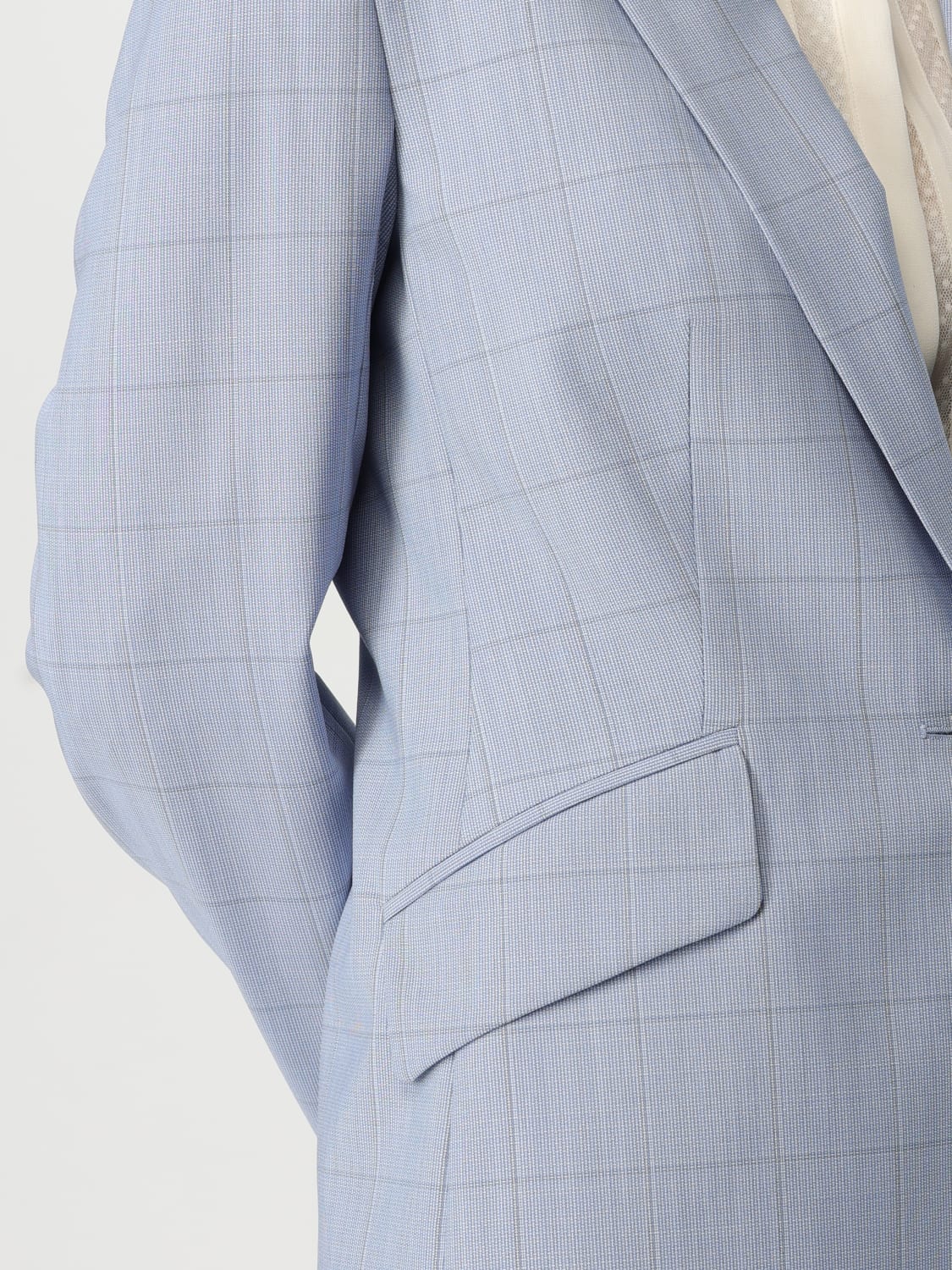 アウターその他 BOSS Woman Blazer Gnawed Blue 50534576 967 BOSS: Jacket woman - Gnawed Blue | Boss blazer 50534576