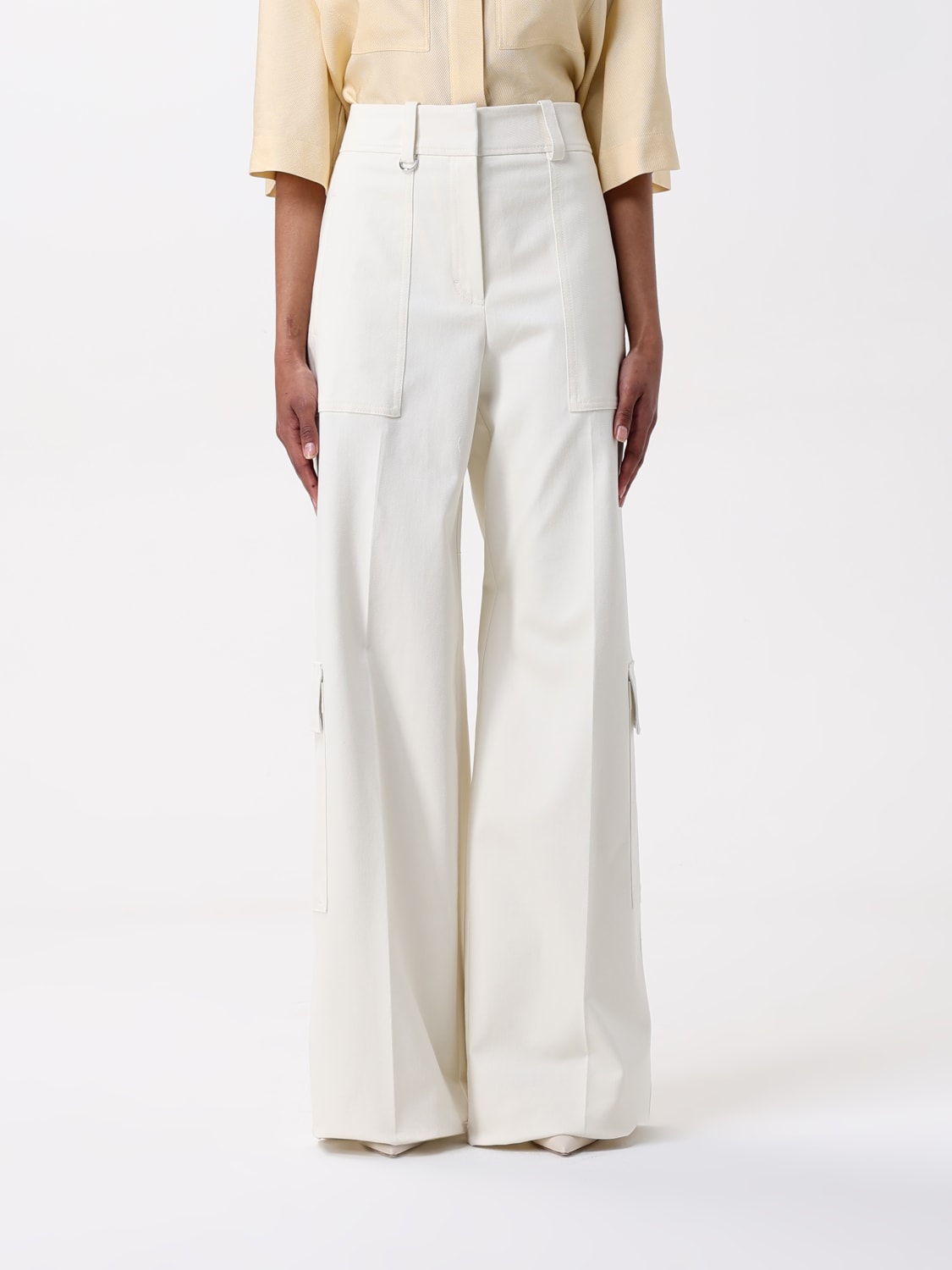 パンツ BOSS Woman Pants White 50533234 118 BOSS: Pants woman - White | Boss pants 50533234 online at