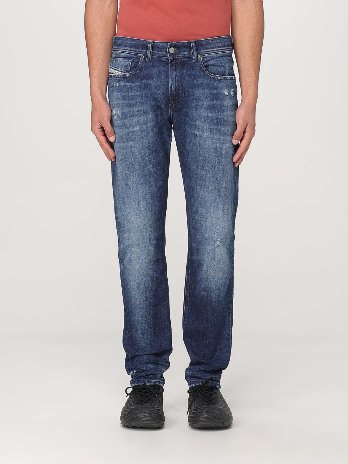 Men's Cargo pants with zip pocket | Black | Diesel