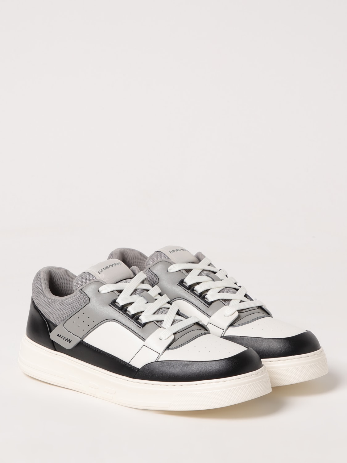 スニーカー EMPORIO ARMANI Men Sneakers Grey X4X688XR333 U566 Sneakers in pelle e mesh con dettagli a contrasto | Emporio