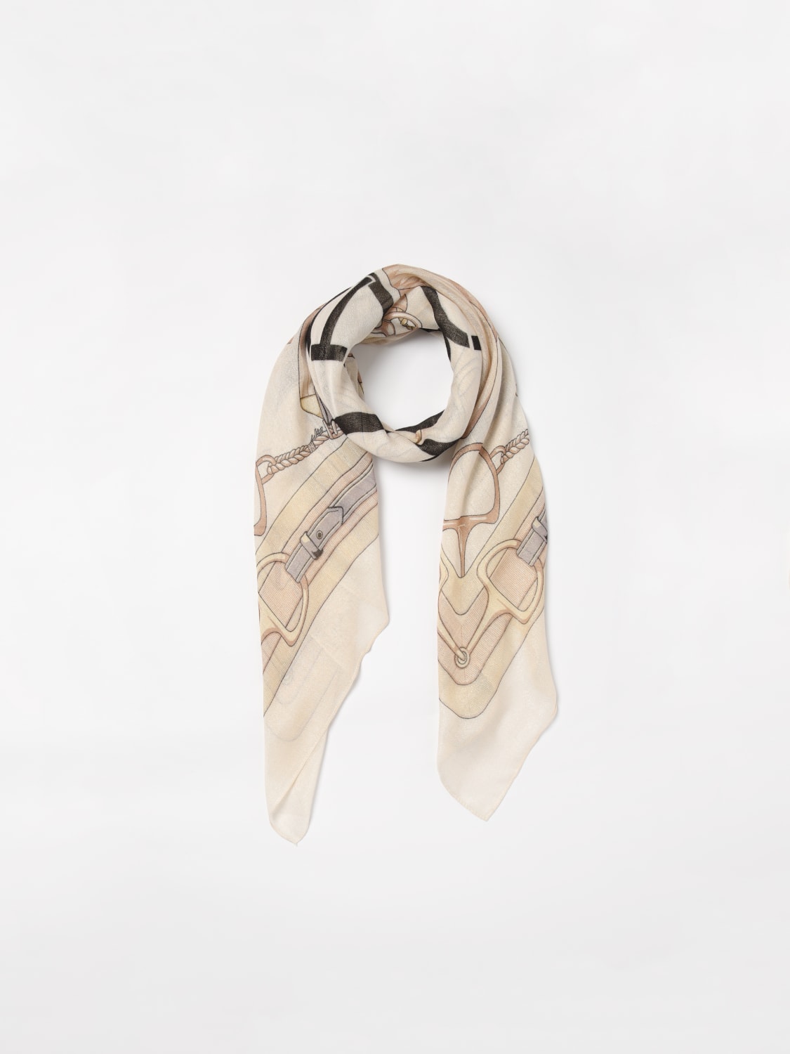 TWINSET SCIARPA: Sciarpa Twinset in viscosa con stampa catene, Fa01 - Img 2