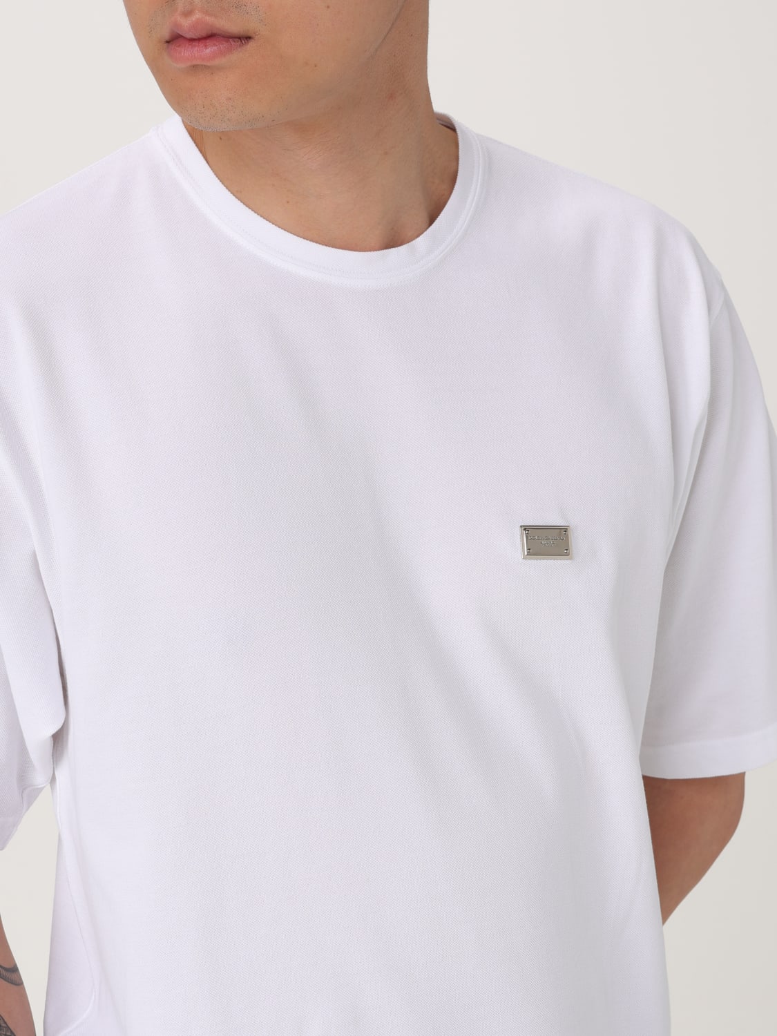 Tシャツ・カットソー DOLCE  GABBANA Men T Shirts G8SE3TFU7ENA4567 White DOLCE & GABBANA: T-shirt men - White | Dolce & Gabbana t