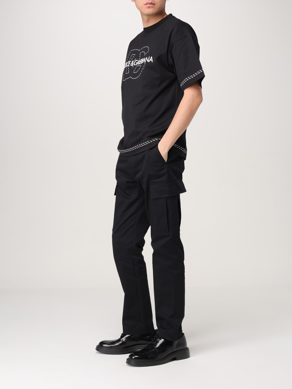 Tシャツ・カットソー DOLCE  GABBANA Men Tops G8PT1TG7F2I N0000 Black Cotton t-shirt in Black for Men | Dolce&Gabbana® US