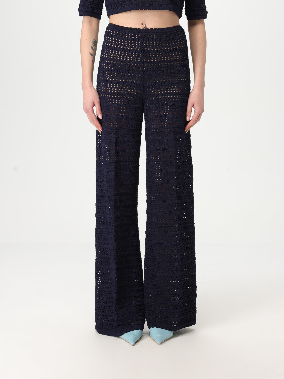 TWINSET PANTS: Pants woman Twinset, Blue - Img 1