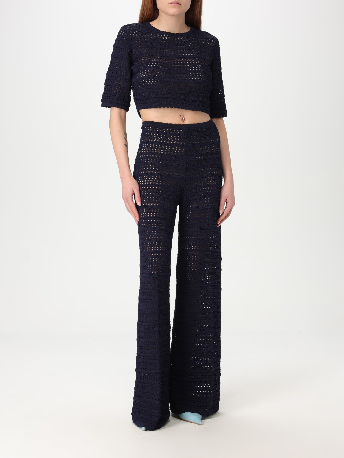 TWINSET PANTS: Pants woman Twinset, Blue - Img 2