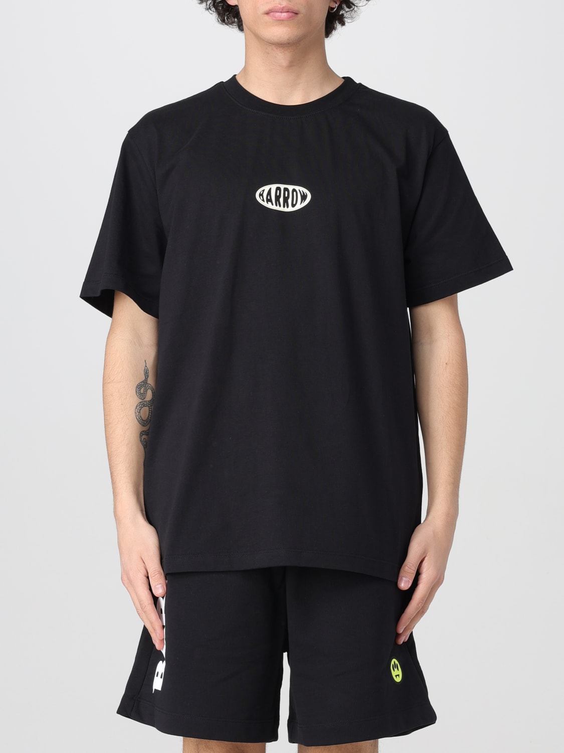 Tシャツ・カットソー BARROW Men T Shirts S5BWUATH066 BLUE BARROW: T-shirt men - Black | Barrow t-shirt S5BWUATH066