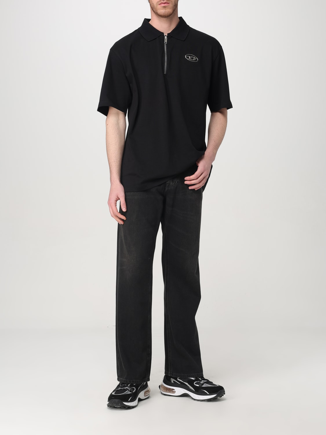 DIESEL: Polo shirt men - Black | Diesel polo shirt