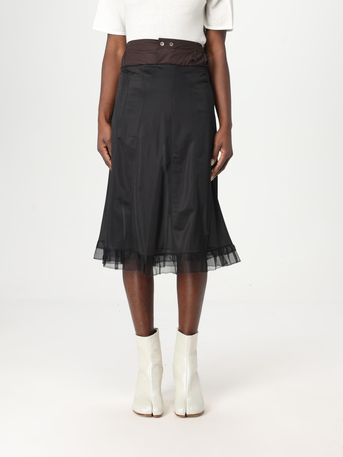 スカート MAISON MARGIELA Woman Skirt Black S51ME0034S76632 900 Maison Margiela Skirt Black Womens Maison Margiela