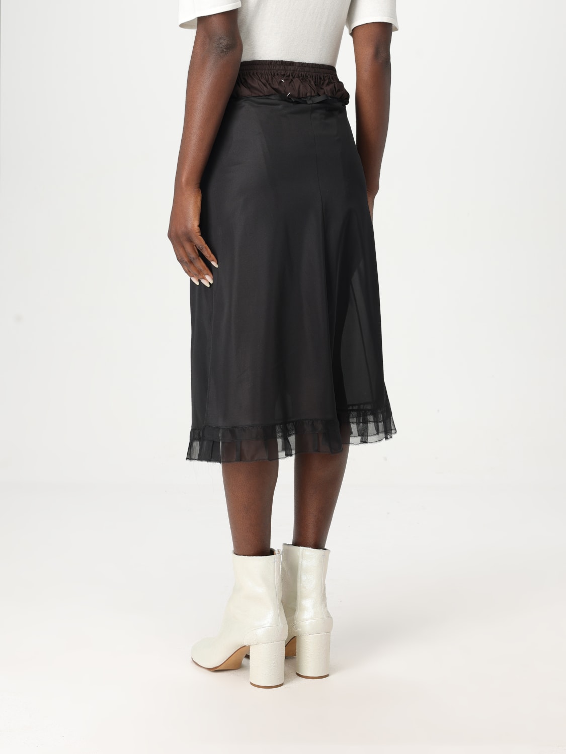 MAISON MARGIELA: Skirt woman - Black | Maison Margiela skirt