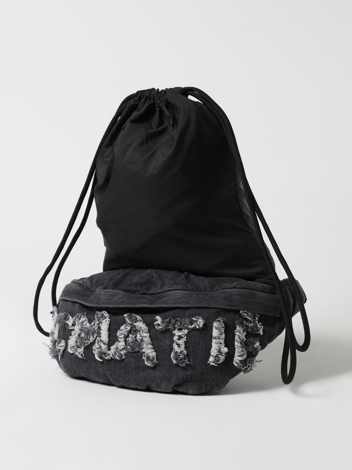 VIC MATIÉ MARSUPIO: Marsupio Vic Matiè in denim e pelle , Grigio - Img 4