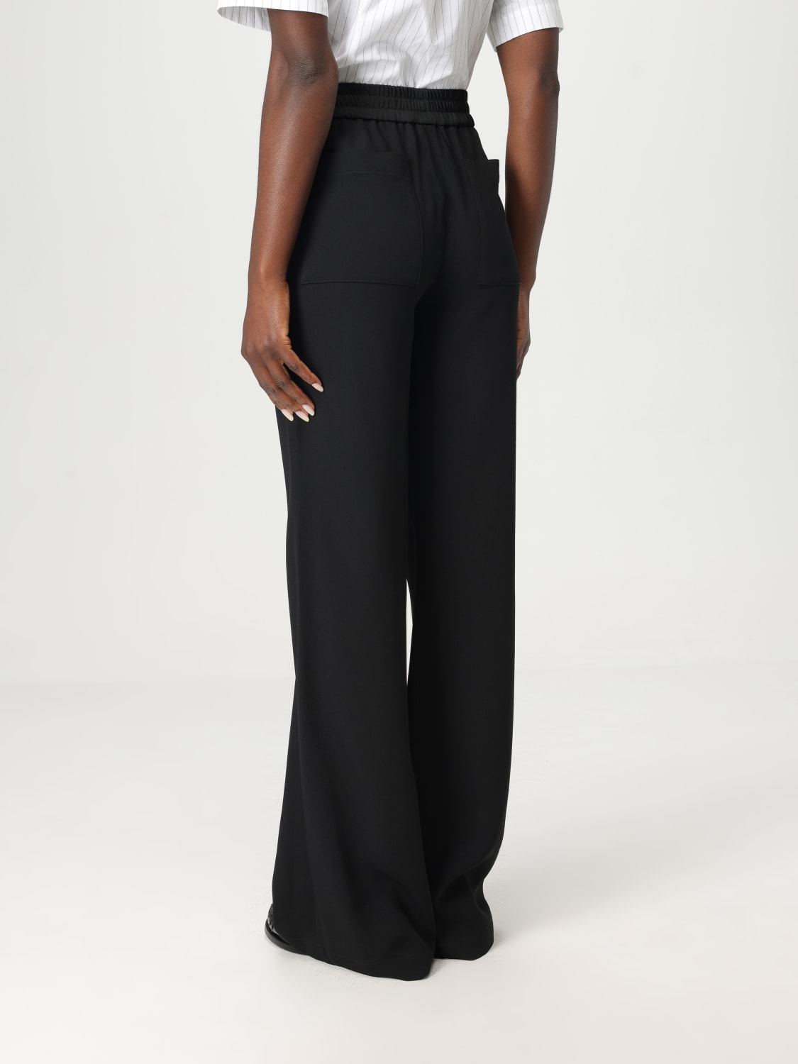 AMI PARIS PANTALONI: Pantalone Ami Paris in crêpe, Nero - Img 2