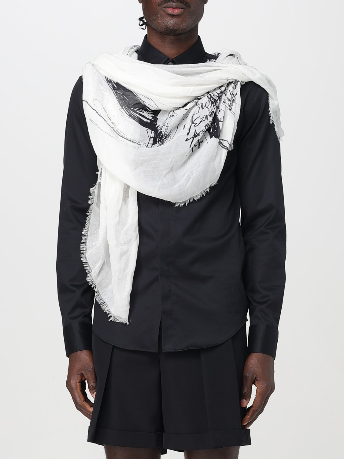 ANN DEMEULEMEESTER SCARF: Scarf men Ann Demeulemeester, Natural - Img 2