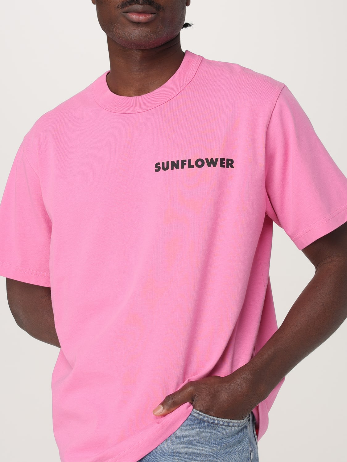 Tシャツ・カットソー SUNFLOWER Men T-shirt Pink 2013 690 SUNFLOWER: T-shirt men - Pink | Sunflower t-shirt 2013