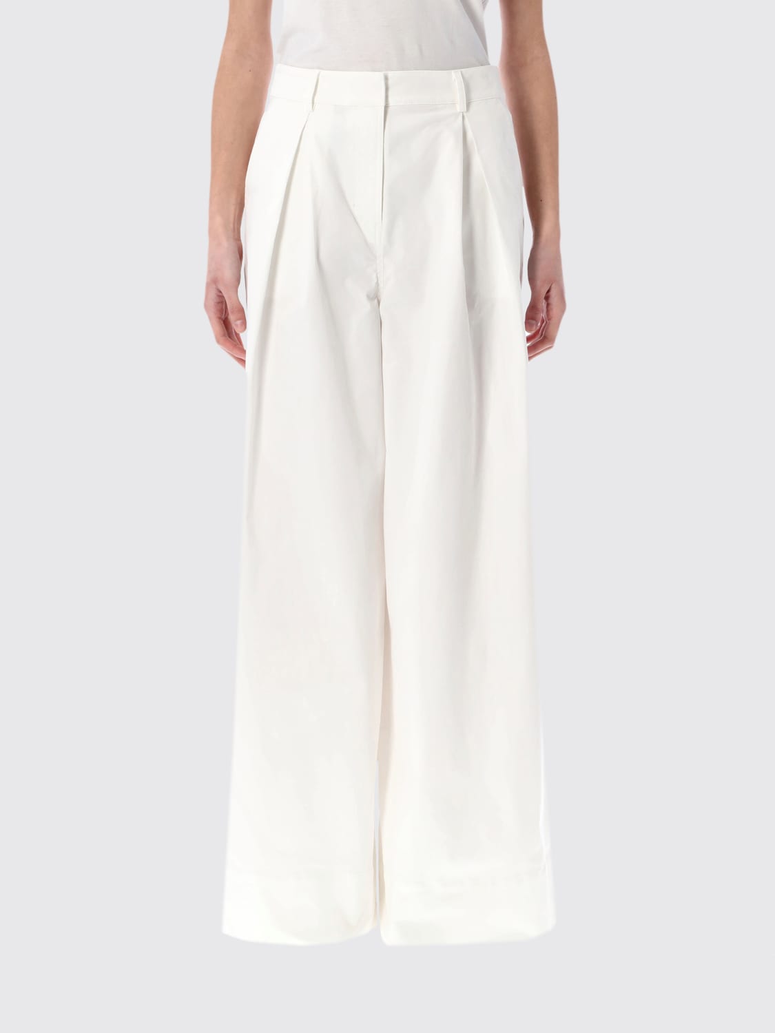 パンツ THE GARMENT Women Straight Pants 20391CO 001 WHITE THE GARMENT: Pants woman - White | The Garment pants 20391