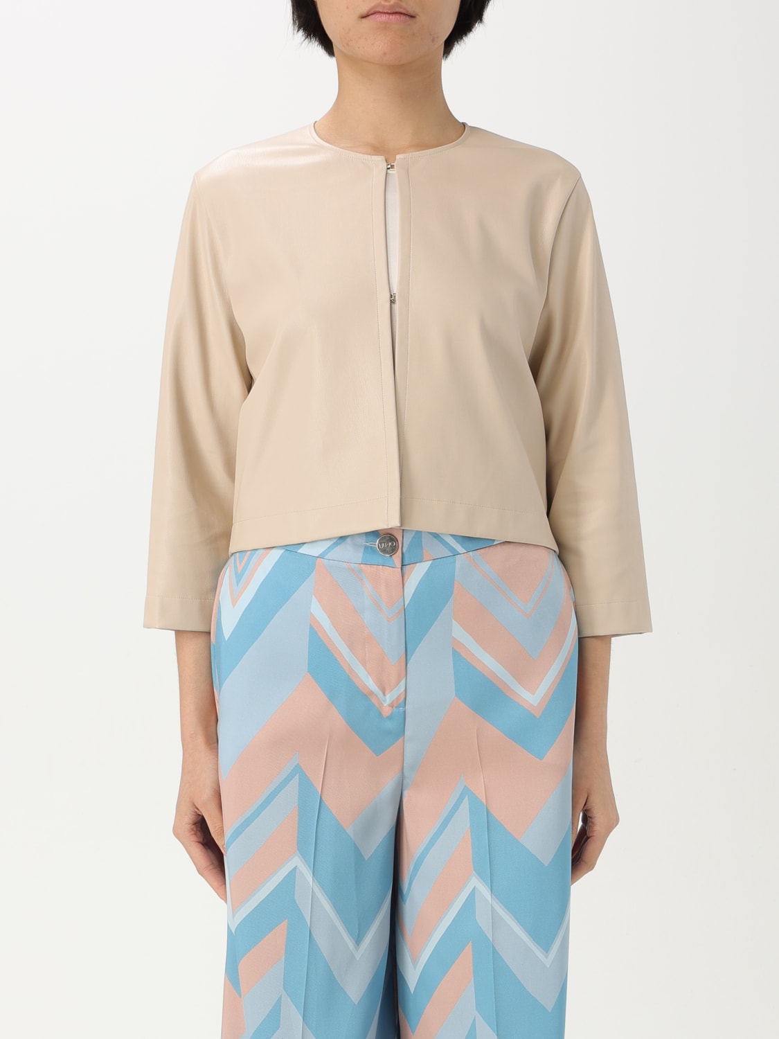 ジャケット LIU JO Woman Jacket Beige CA5393E0624 X0650 LIU JO: women's jacket - Beige | Liu Jo jacket CA5393E0624