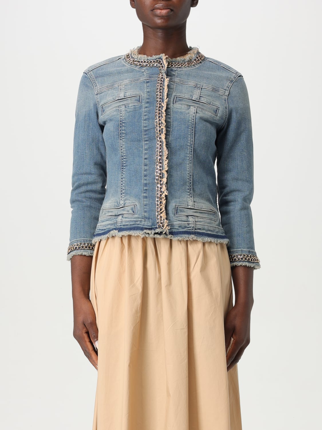 ジャケット LIU JO Woman Jacket Blue UXX039D4128 77556 LIU JO: women's jacket - Blue | Liu Jo jacket UXX039D4128