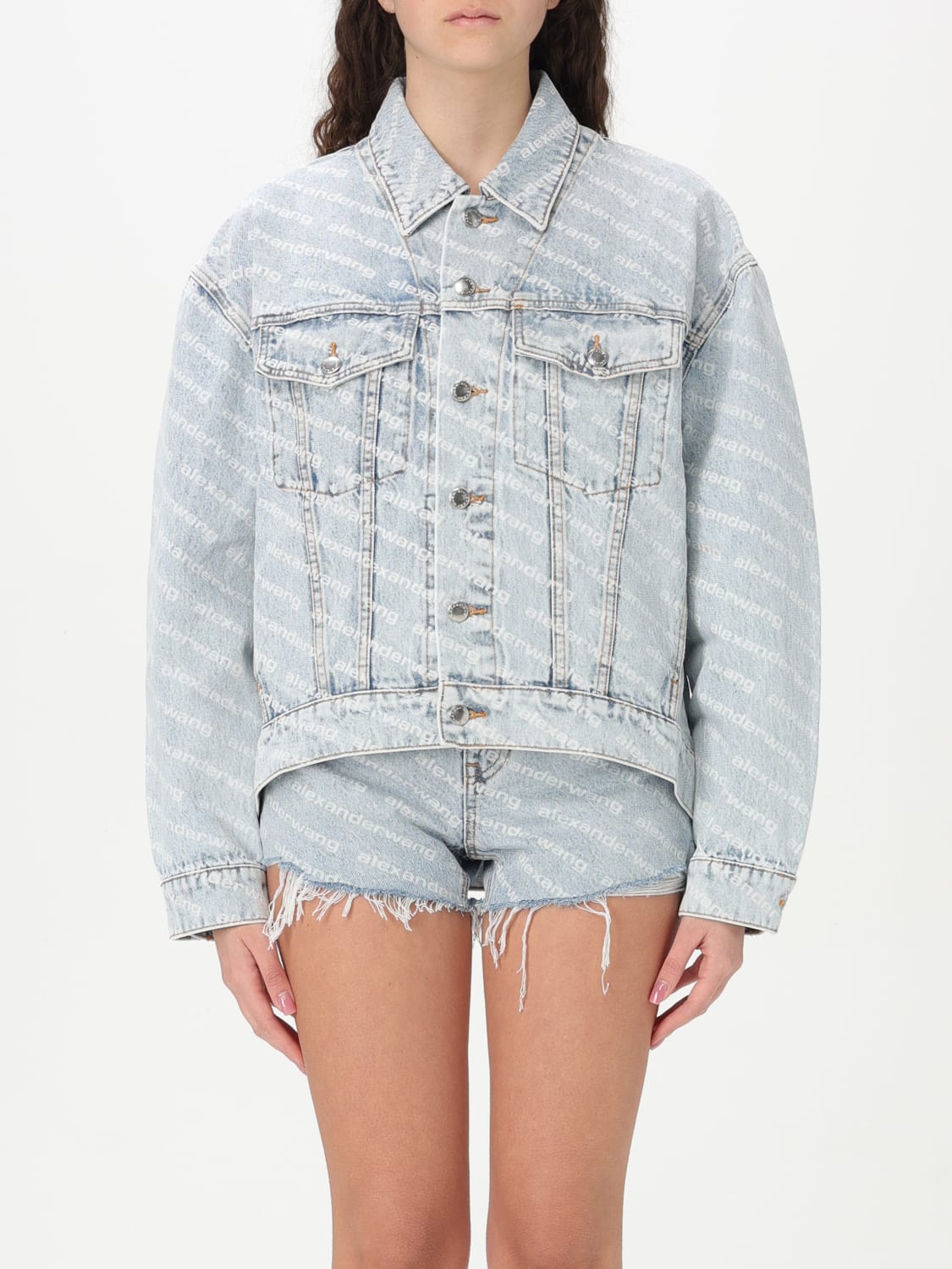 ジャケット ALEXANDER WANG Woman Jacket Blue 4DC2202756 270 Alexander Wang - Denim jacket for Woman - Blue - 4DC2202756