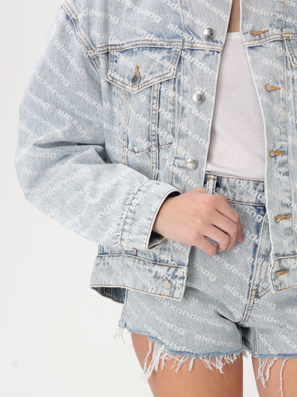 ジャケット ALEXANDER WANG Women Jackets 4DC2202756 270 Blue ALEXANDER WANG: women's denim jacket - Blue | Alexander Wang