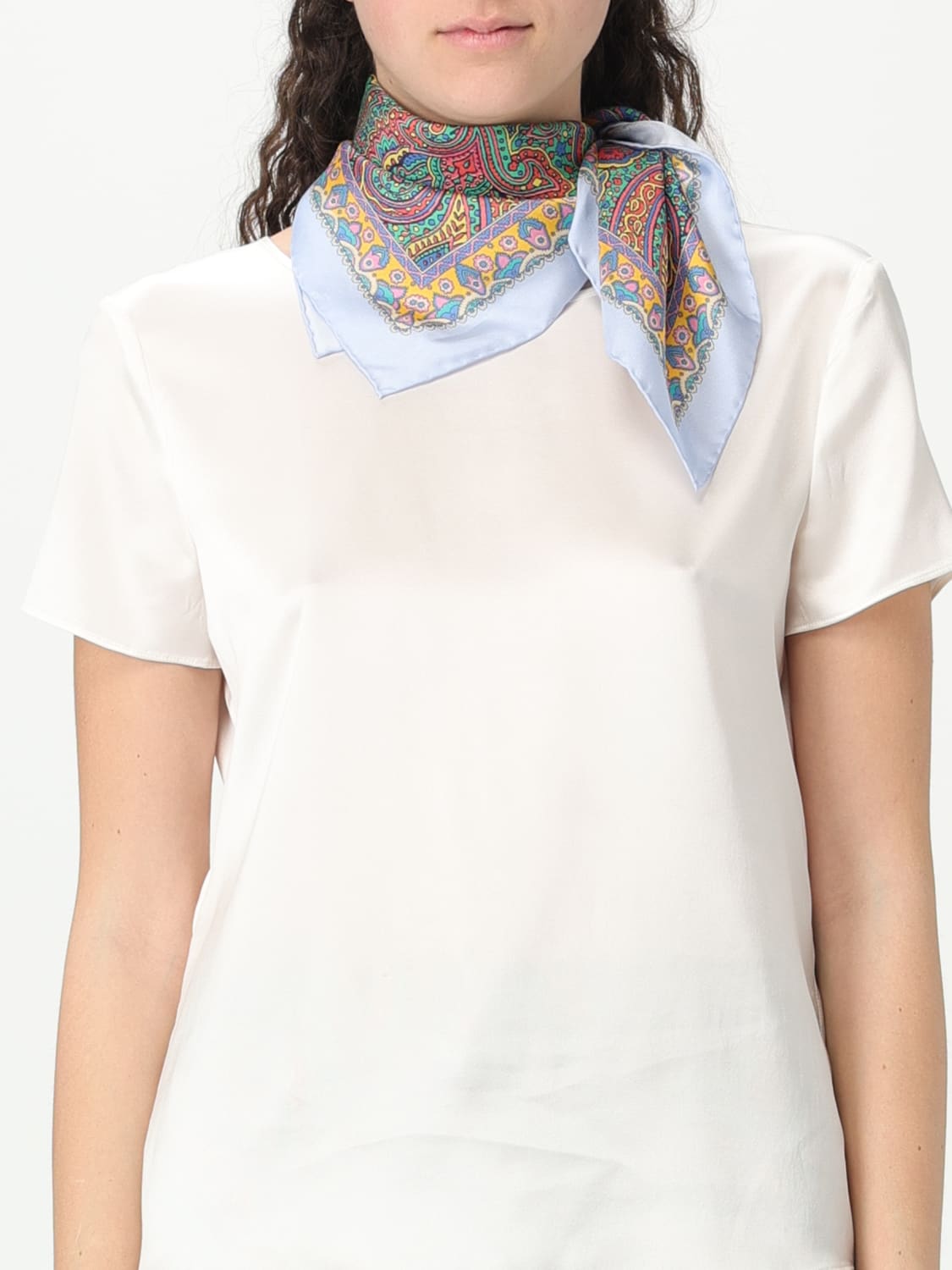 スカーフ ETRO Woman Scarf Green WAXA0008AK623 X0891 ETRO: Scarf woman - Green | Etro neck scarf WAXA0008AK623