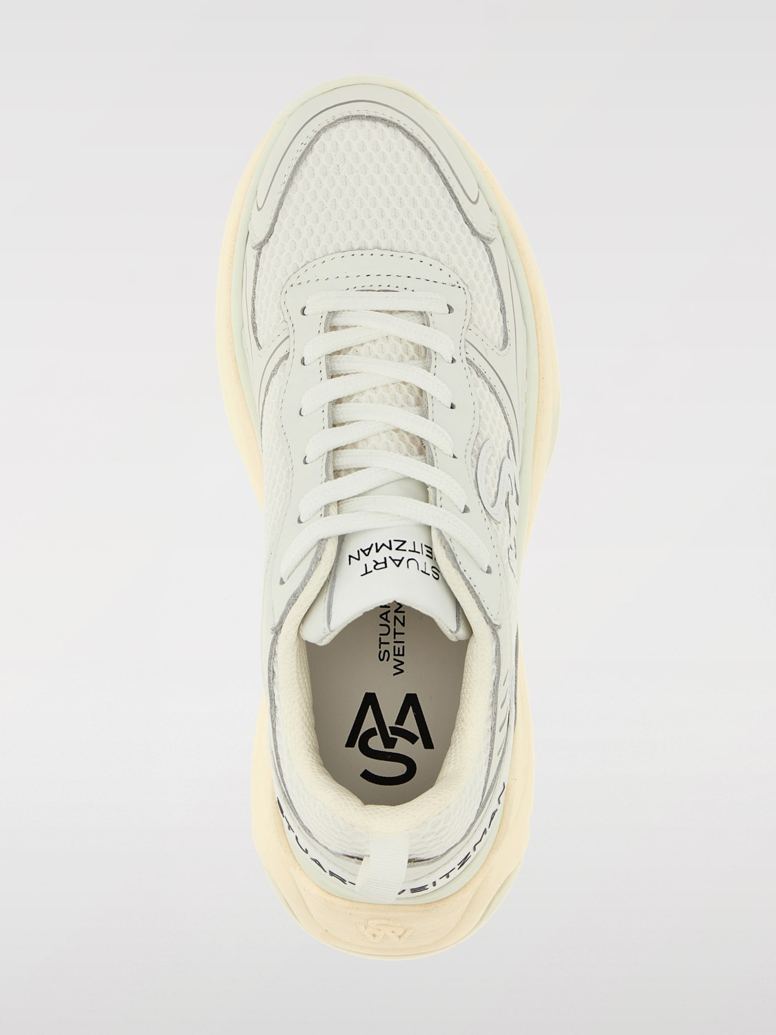 スニーカー STUART WEITZMAN Women Sneakers SH318SWTRAINERMSAGYWT Grey SW TRAINER in GREY WHITE for Women | Stuart Weitzman®