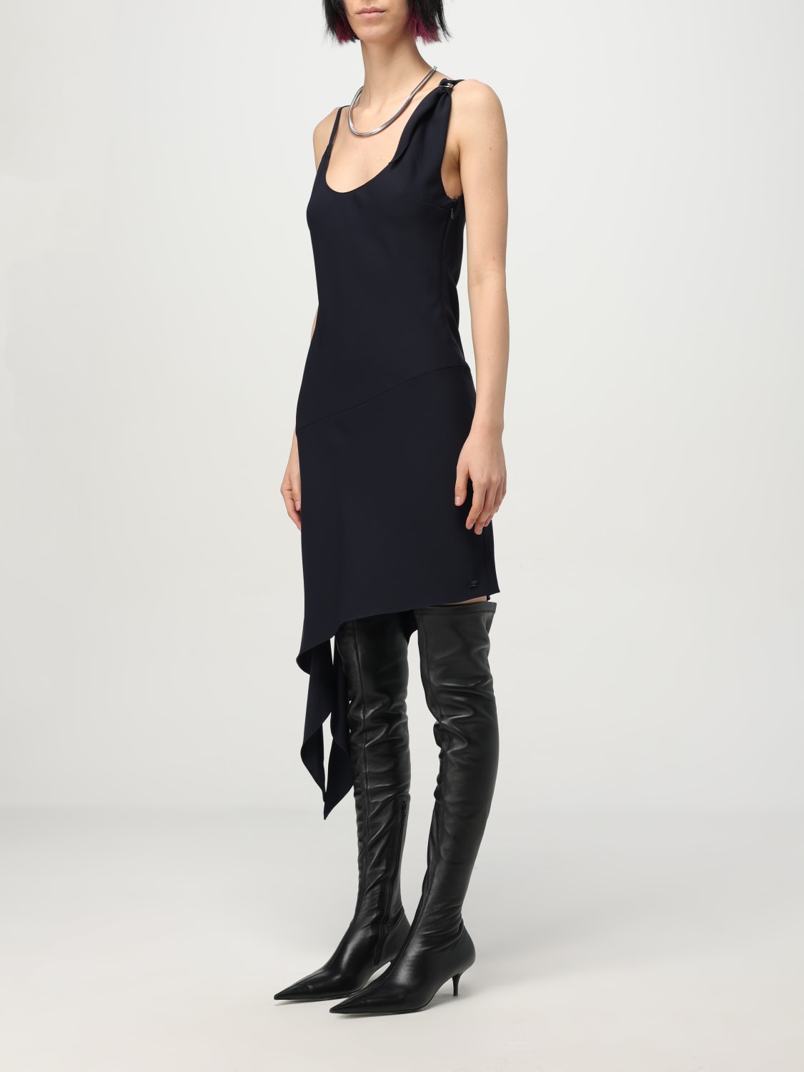 ワンピース COURREGES Woman Dress Navy 125CRO538PL0147 7075 COURRÈGES: Dress woman - Navy | Courrèges dress