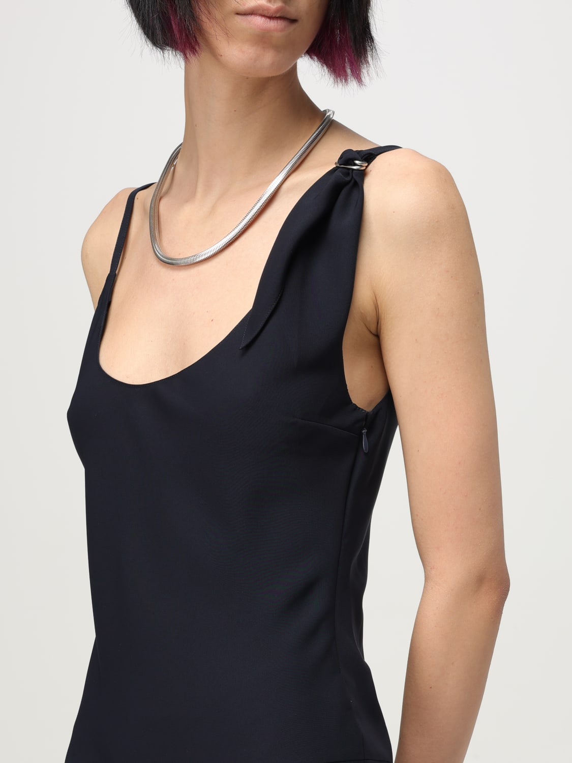 ワンピース COURREGES Woman Dress Navy 125CRO538PL0147 7075 COURRÈGES: Dress woman - Navy | Courrèges dress