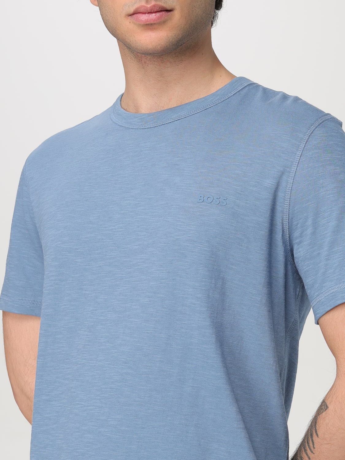 Tシャツ・カットソー BOSS Men T-shirt Blue 50508243 404 boss t-shirt man tegood 50508243 404 Talla S Color Azul
