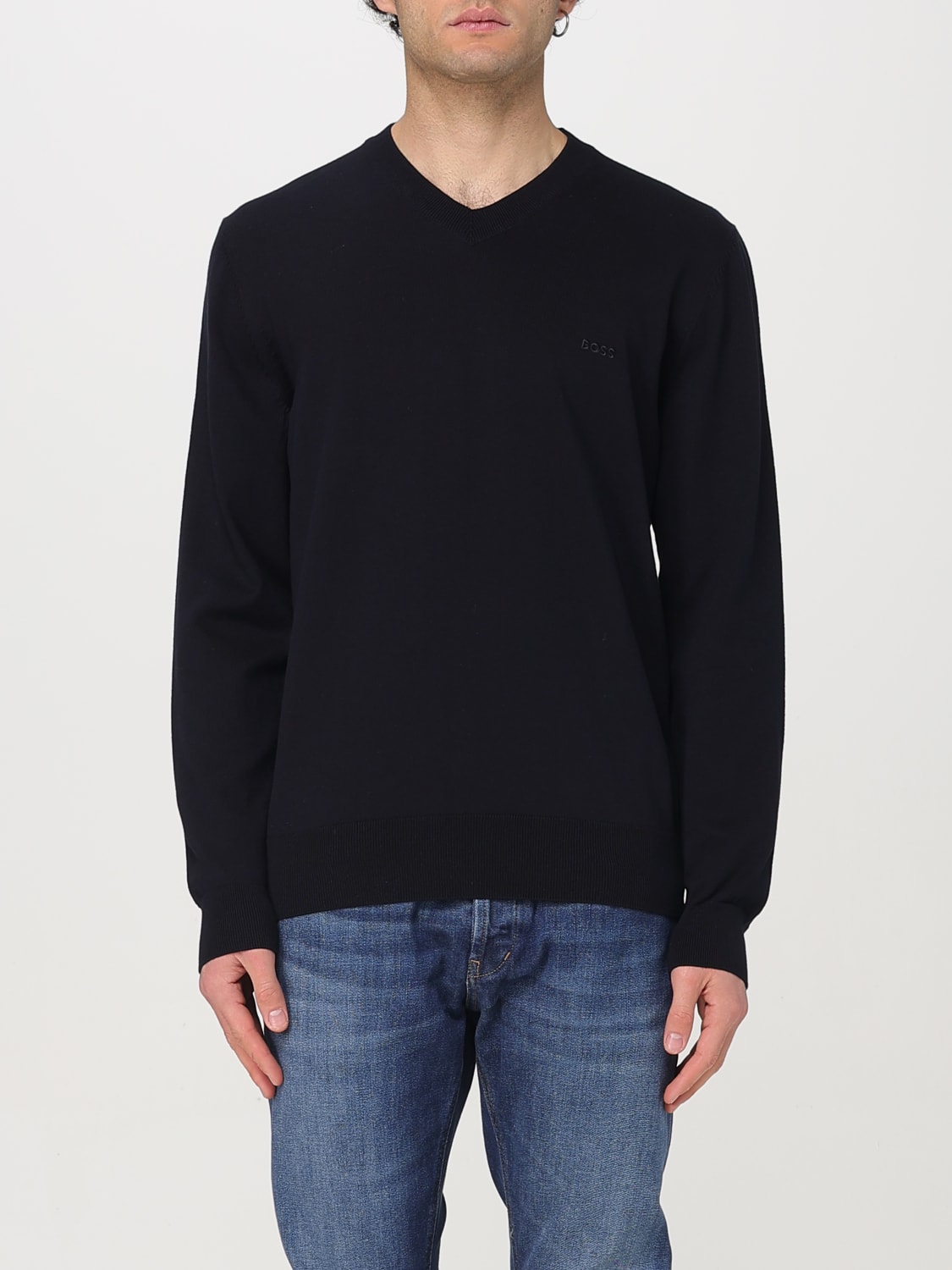BOSS SWEATER: Sweater men Boss, Blue - Img 1
