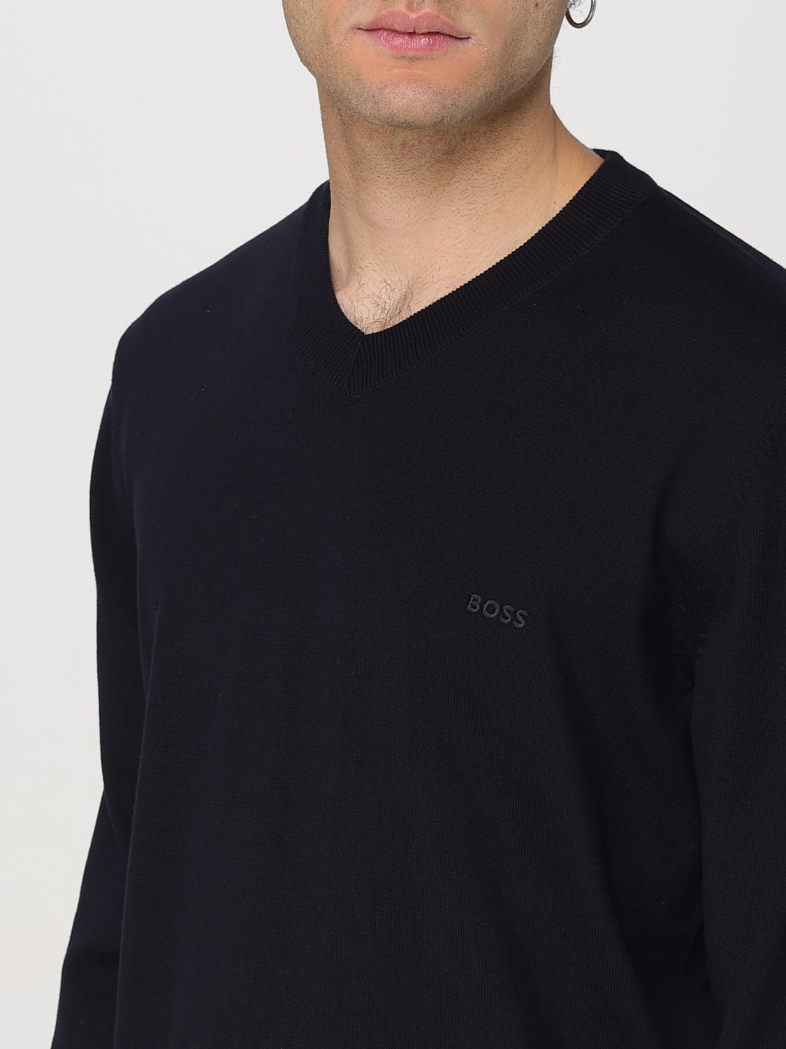 BOSS SWEATER: Sweater men Boss, Blue - Img 3