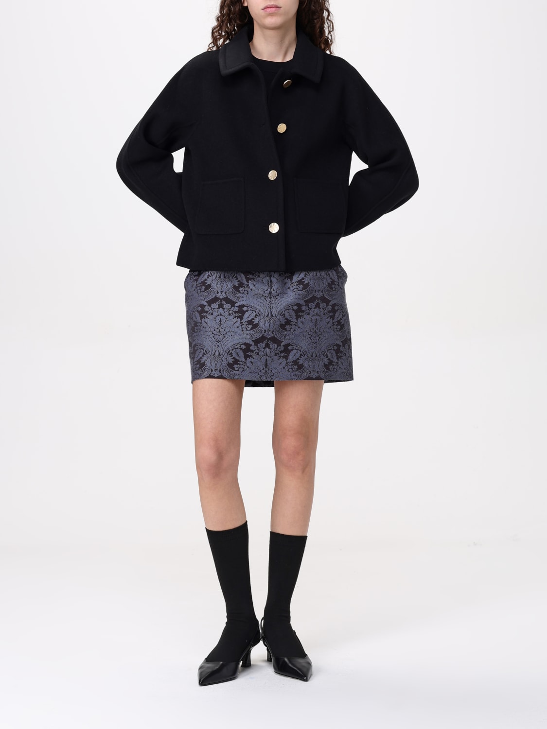 'S MAX MARA GIACCA: Giacca Max Mara in lana vergine e seta , Nero - Img 2