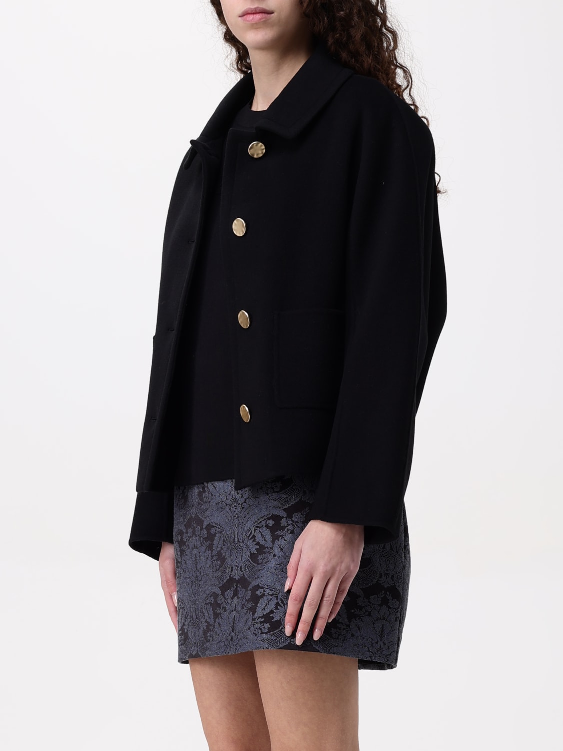 'S MAX MARA GIACCA: Giacca Max Mara in lana vergine e seta , Nero - Img 4