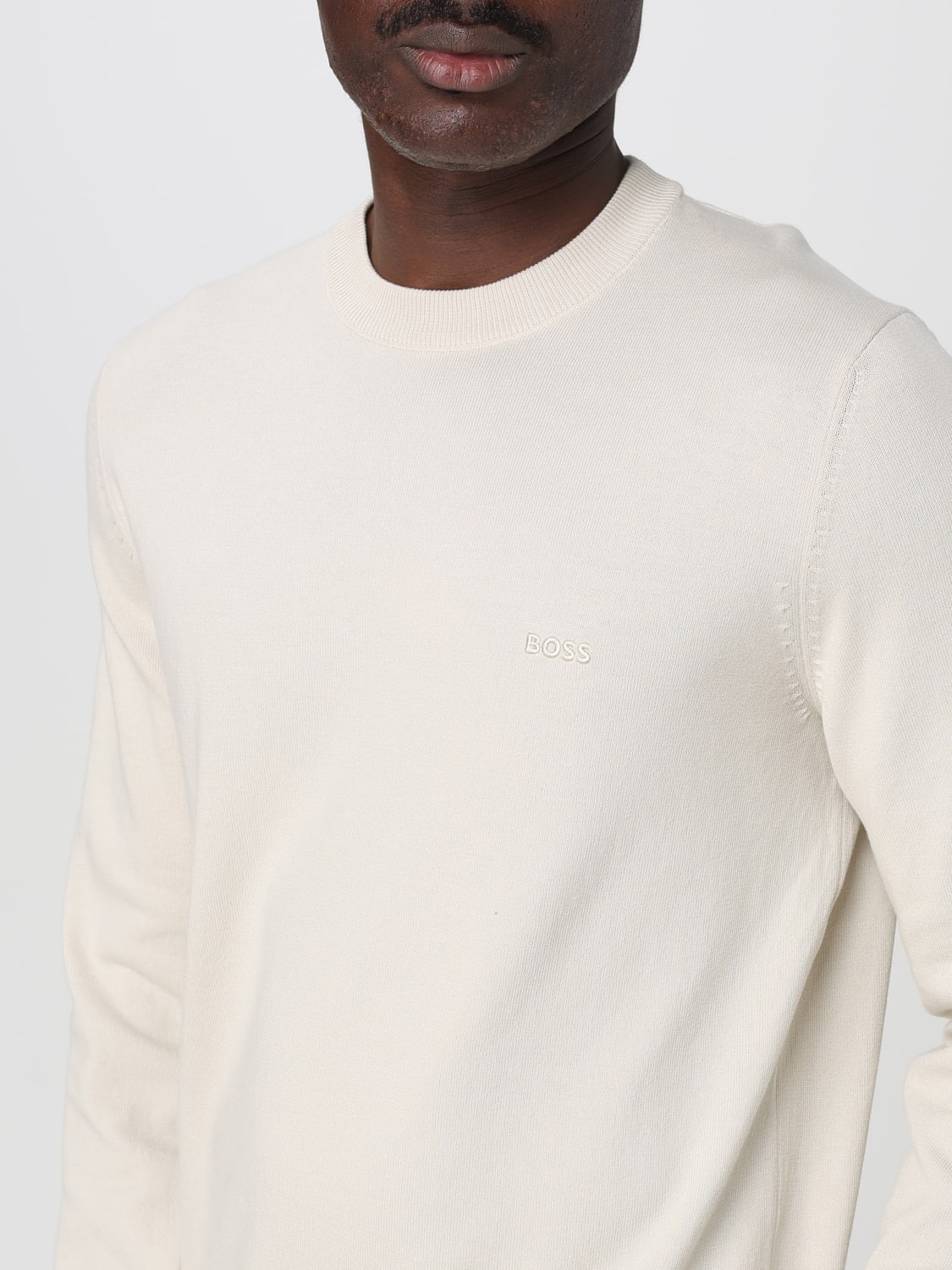 BOSS JERSEY: Jersey hombre Boss, Blanco - Img 3