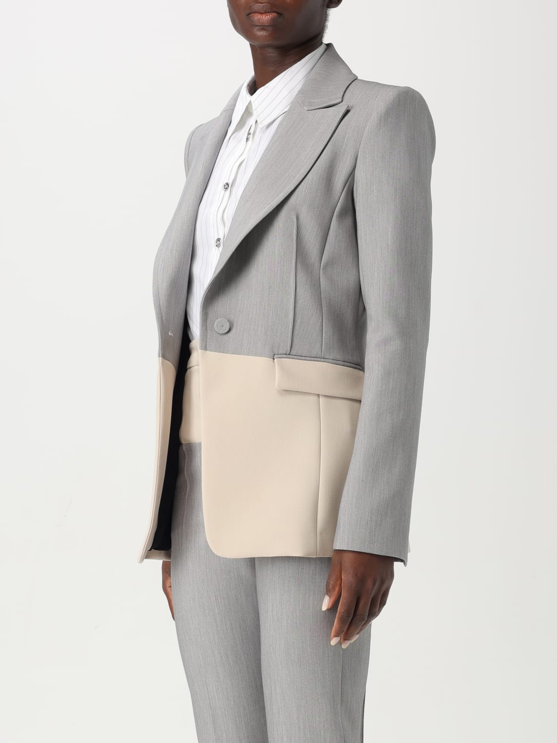 PATRIZIA PEPE JACKET: Blazer woman Patrizia Pepe, Grey - Img 4