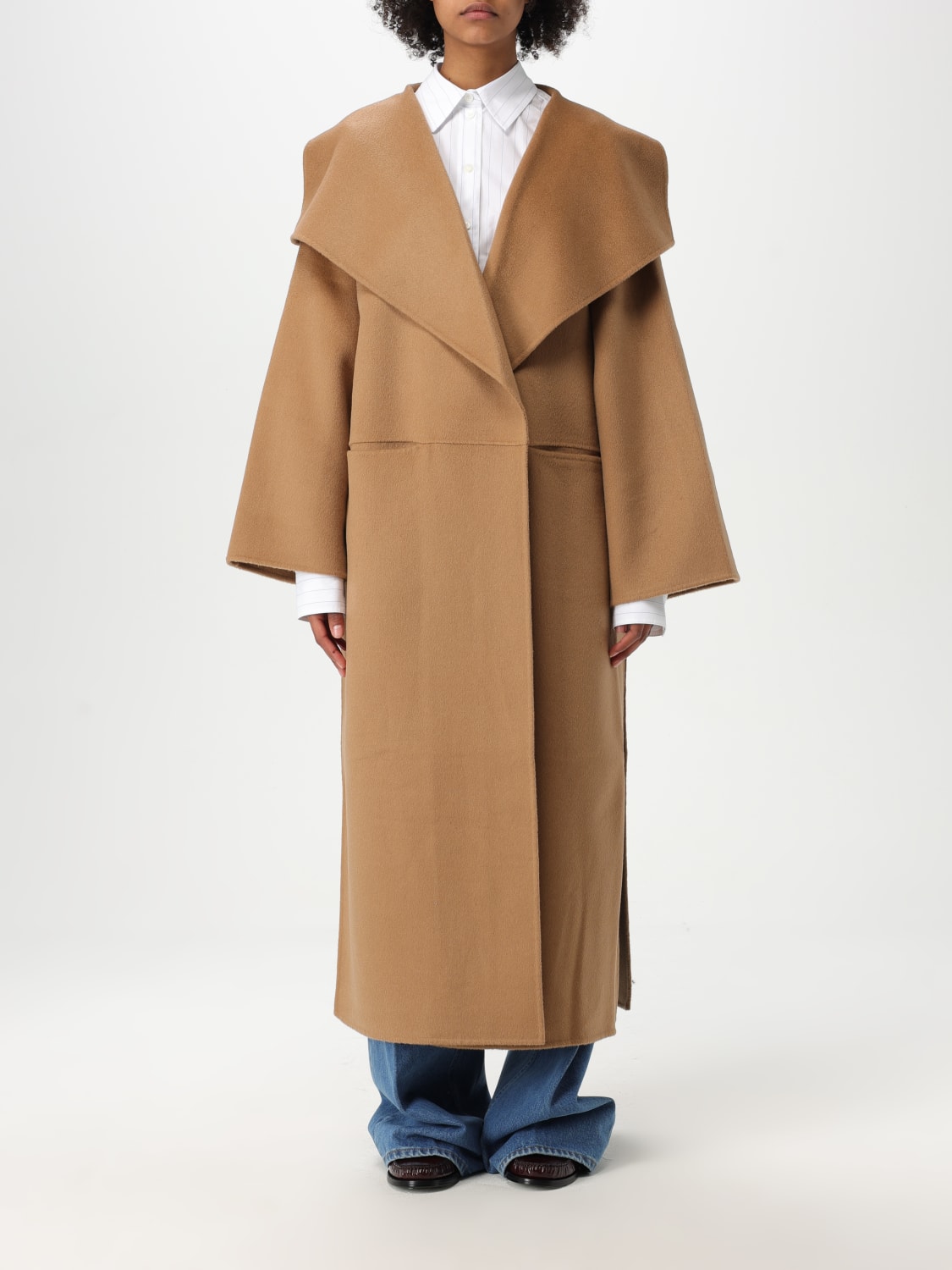 コート TOTEME Woman Coat Camel 211110717 835 TOTEME-Signature Wool Cashmere Coat-211110717 CAMEL 835 – Dope