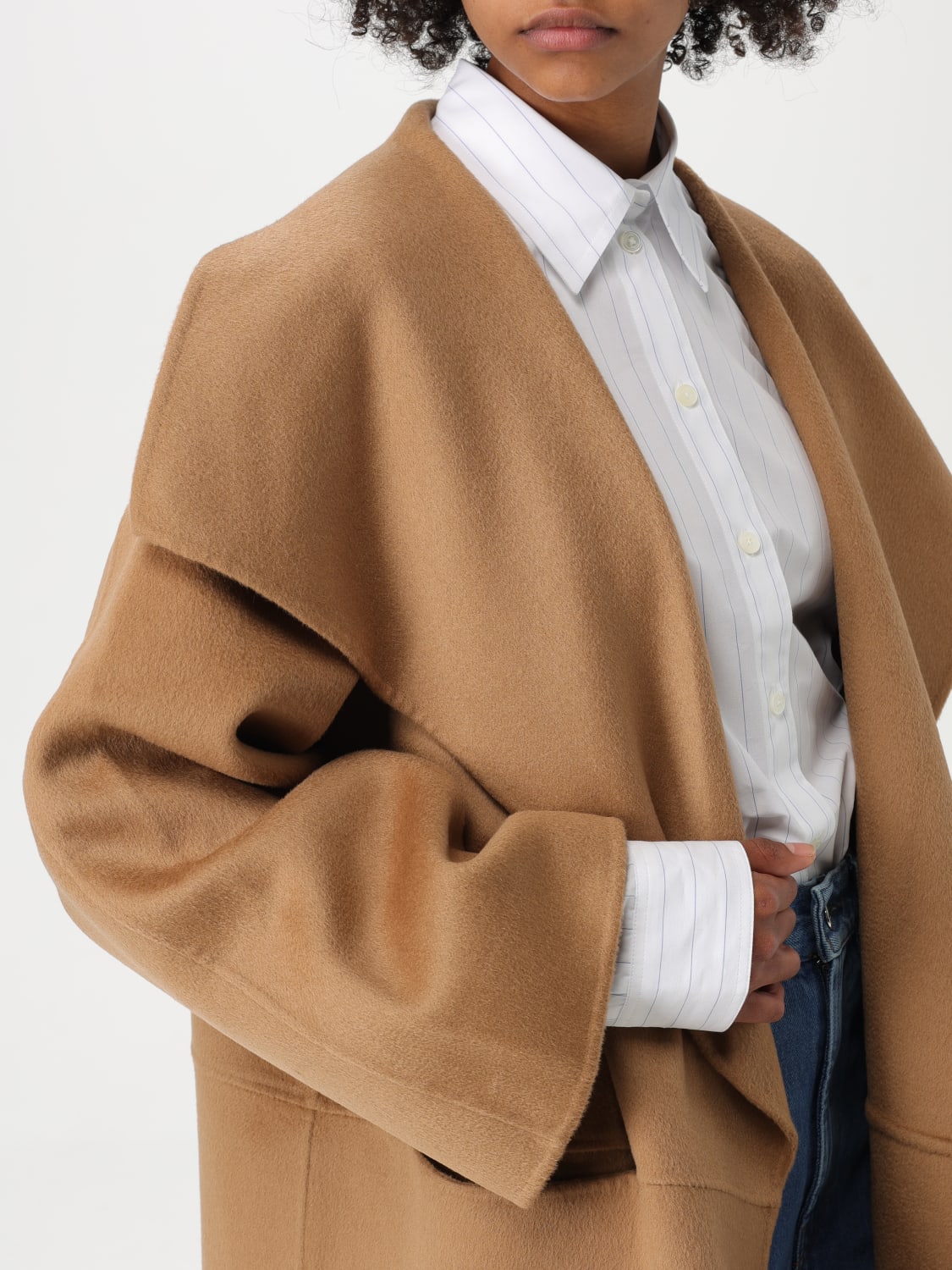 TOTEME: Coat woman - Camel | Toteme coat 211110717 online at