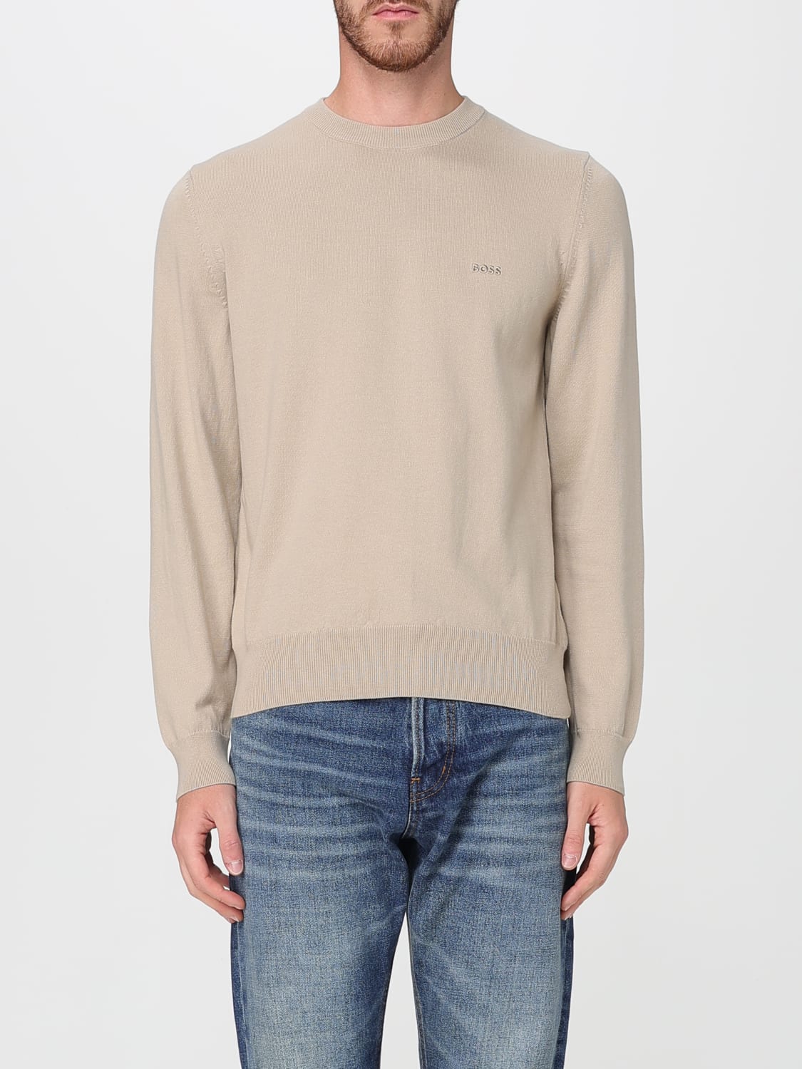 BOSS SWEATER: Sweater men Boss, Beige - Img 1