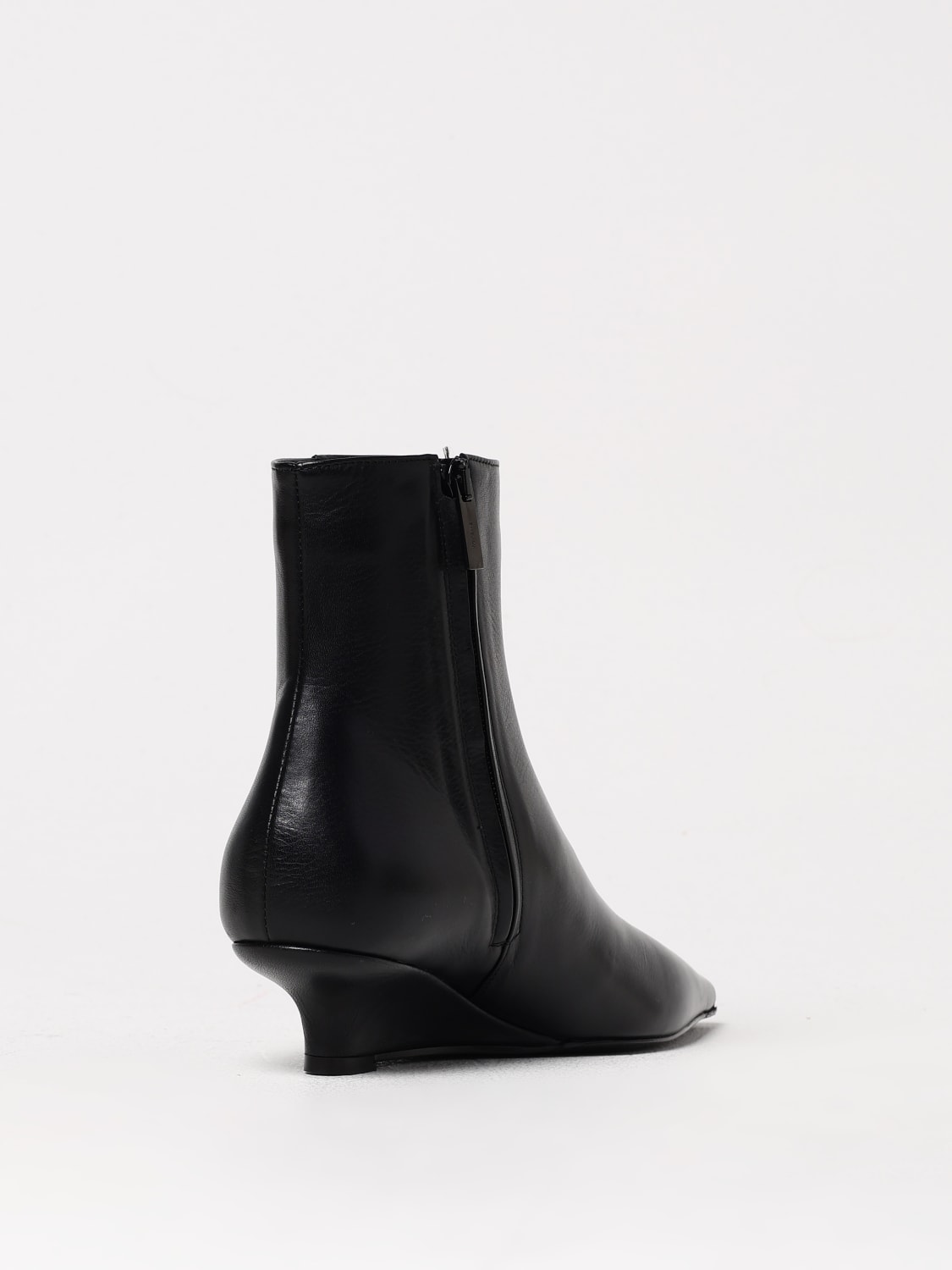 TOTEME BOOTS: Toteme leather ankle boots, Black - Img 3