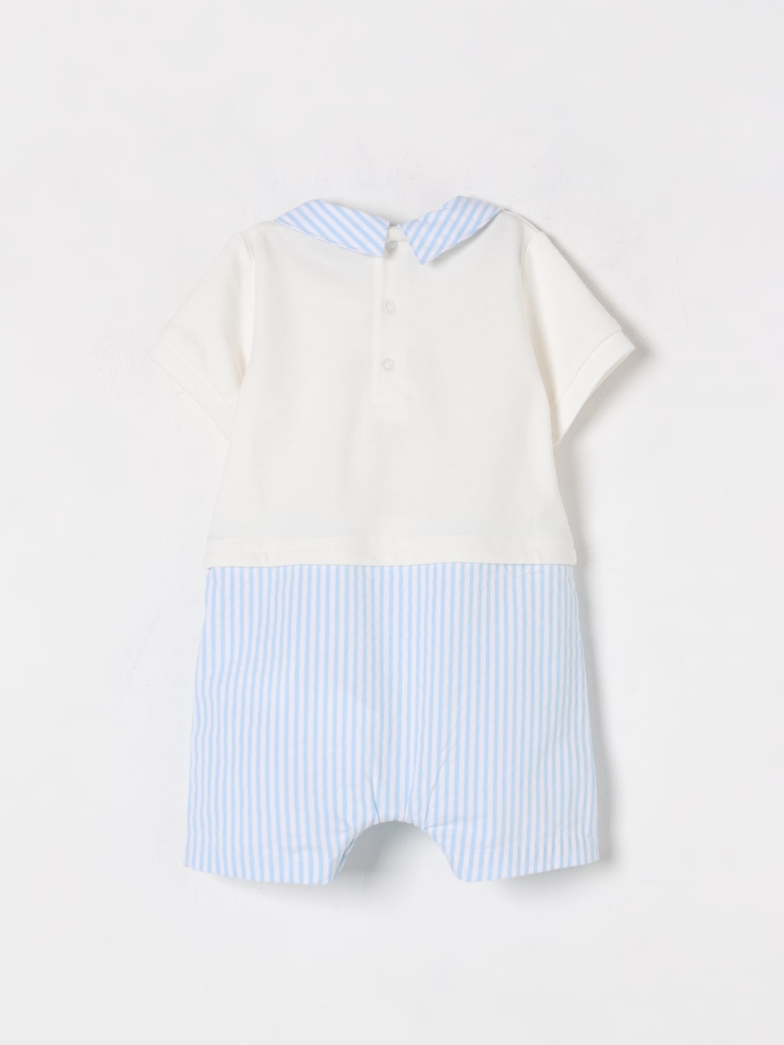 MOSCHINO TUTA: Tuta corta in cotone Teddy Moschino, Bianco - Img 2