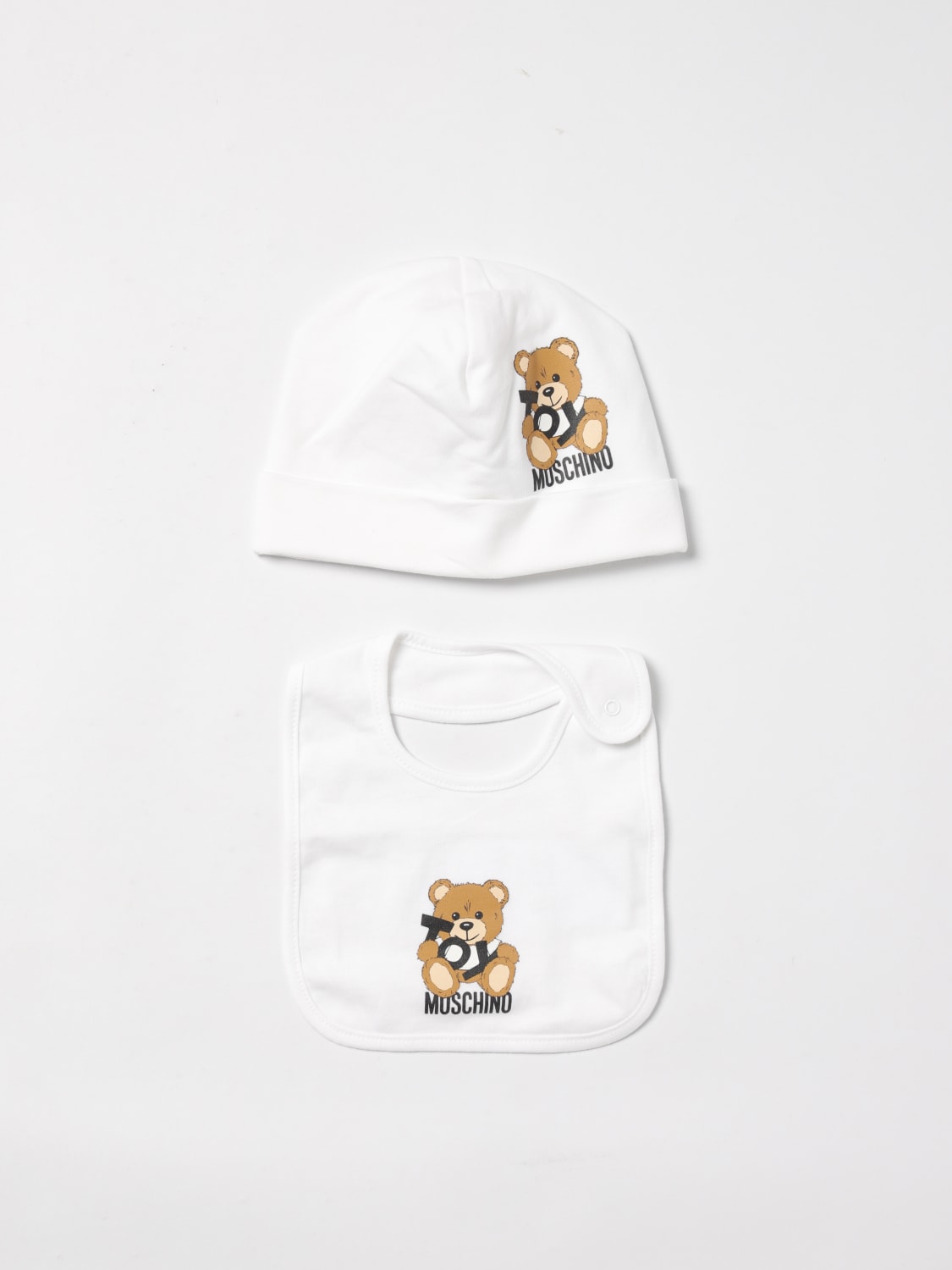 MOSCHINO: Pack kids White Moschino blanket set MUY081LCA19