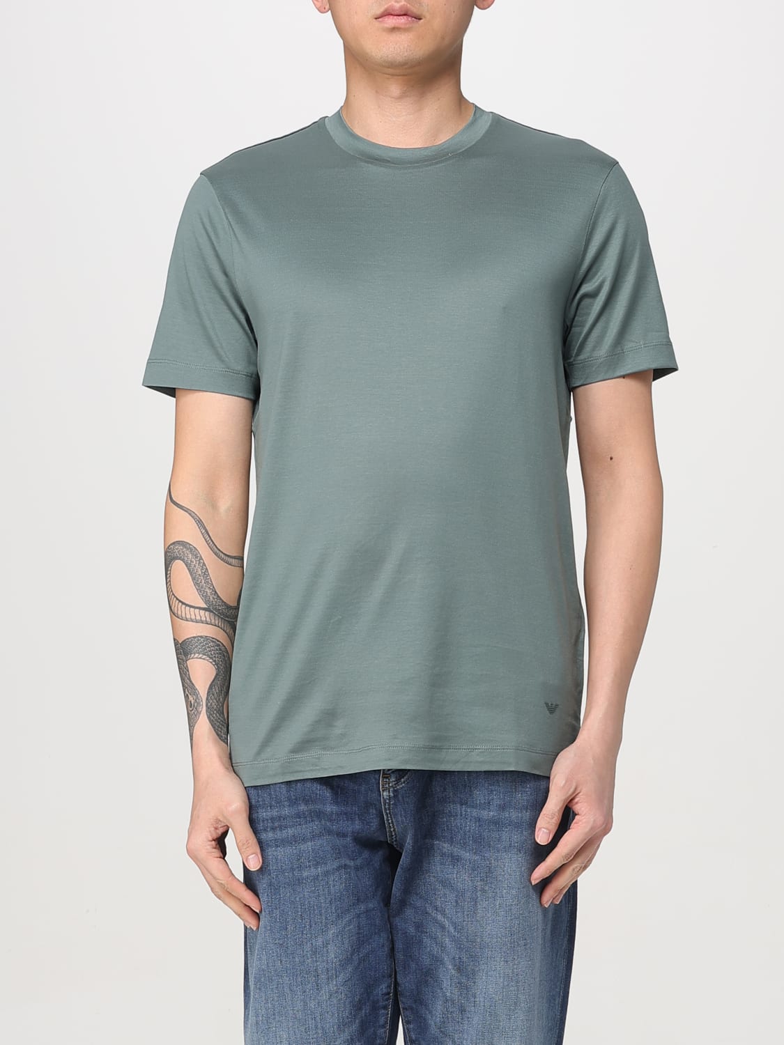 EMPORIO ARMANI T-SHIRT: T-shirt men Emporio Armani, Sage - Img 1