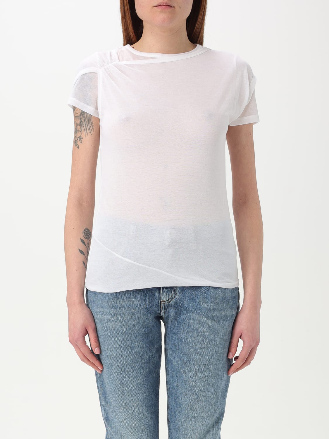 Tシャツ・カットソー PINKO Woman T-Shirt White 104654A2CL Z04 PINKO: T-shirt woman - White | Pinko t-shirt 104654A2CL