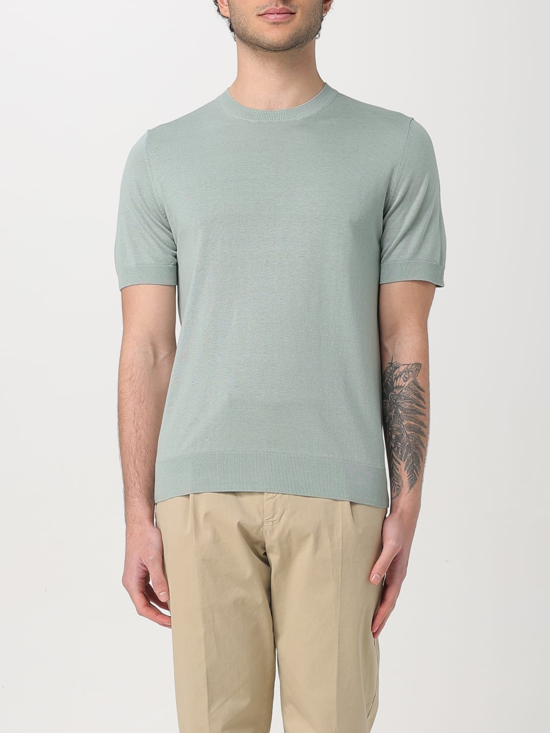 Tシャツ・カットソー PAOLO PECORA Men T-shirt Green A010F200 5500 PAOLO PECORA: T-shirt men - Green | Paolo Pecora t-shirt